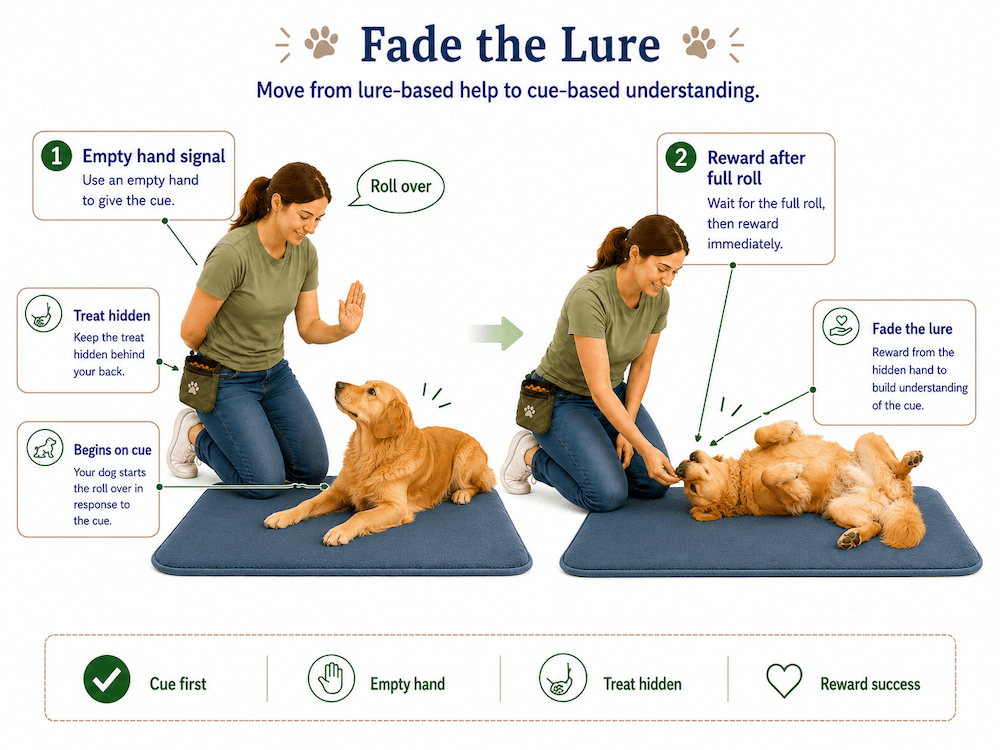 Training a dog with cues