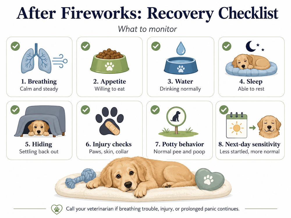 After fireworks-recovery checklist