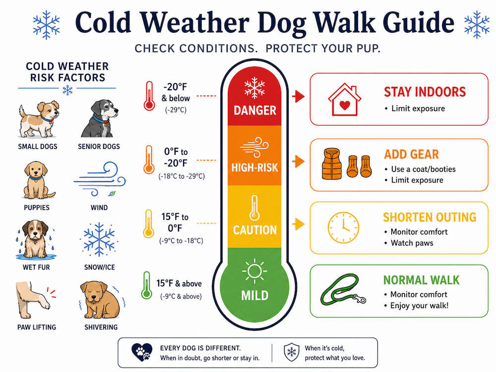 Cold weather dog walking guide