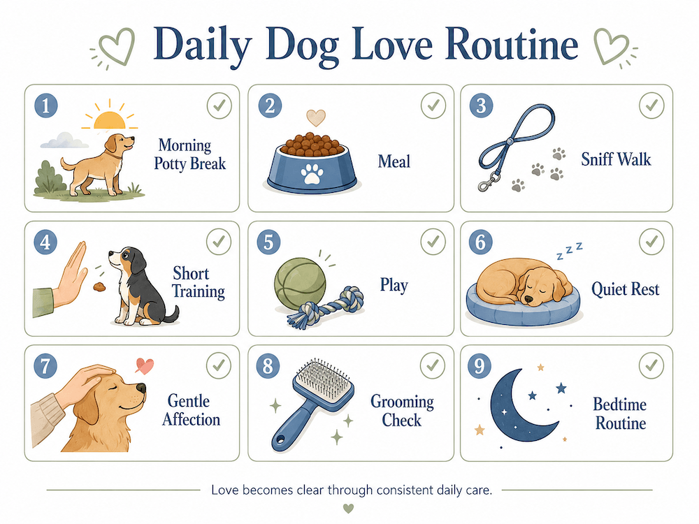 Daily dog care checklist