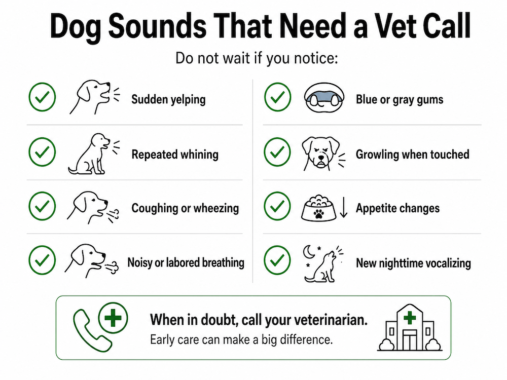 Dog sounds that need veterinary attention