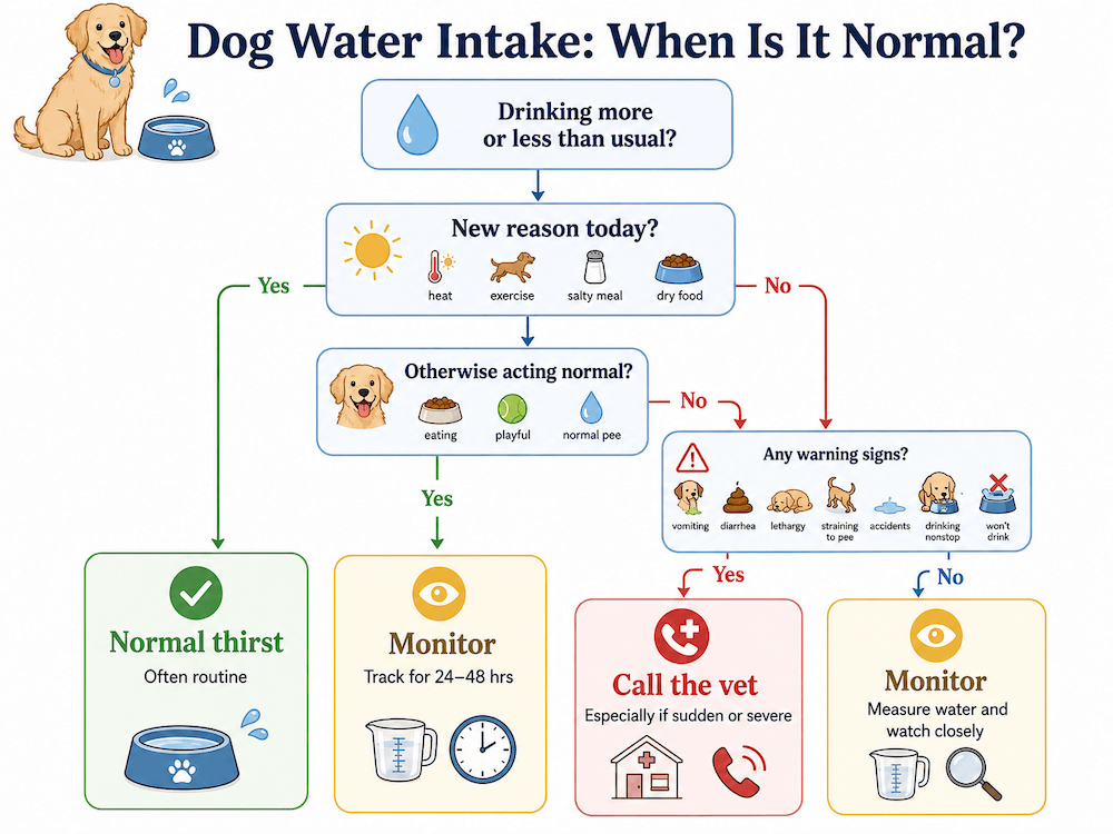 Dog water intake guide