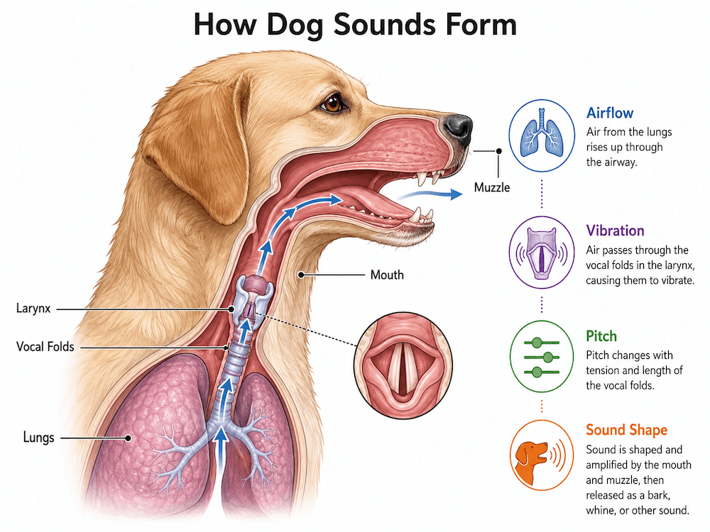 How dog sounds are made