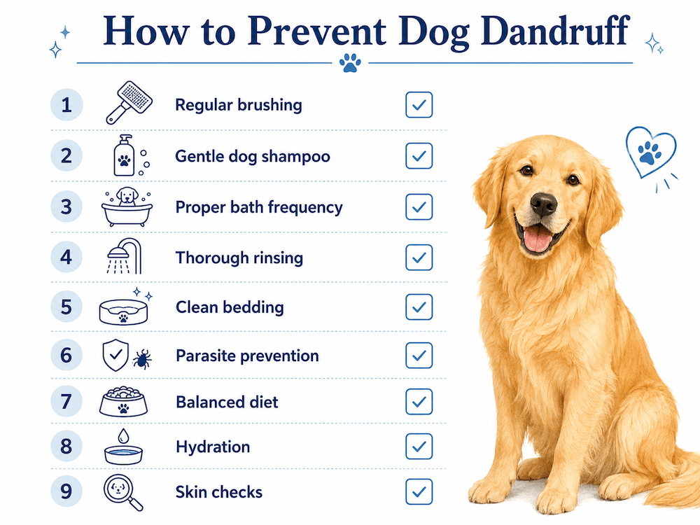How to prevent dog dandruff