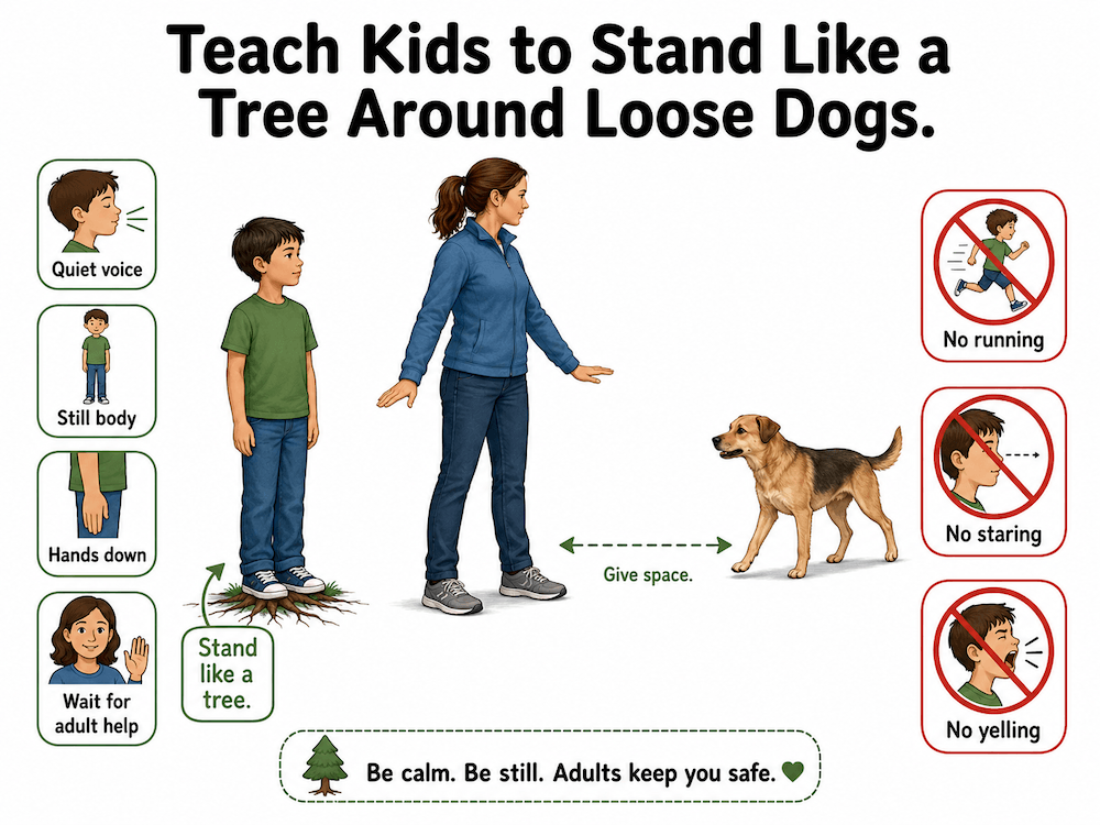Teach kids to stand like a tree