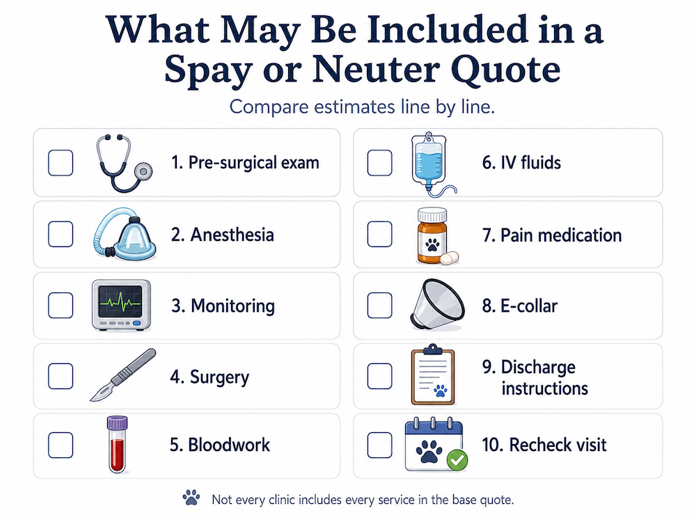 Veterinary spay_neuter quote checklist