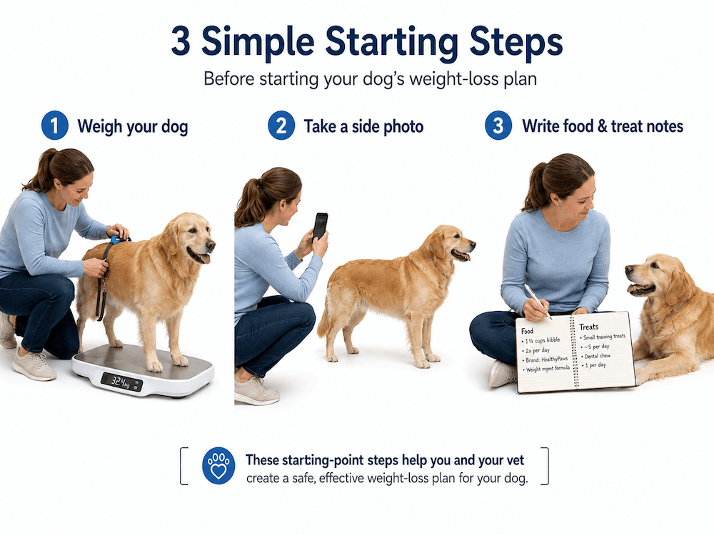 3 steps to start your dog's weight-loss plan