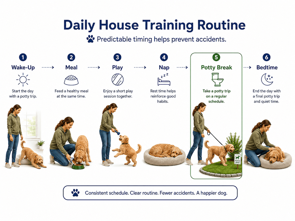 Daily dog training routine