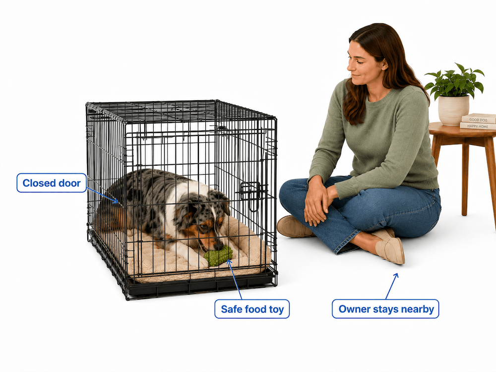 Relaxed companion care with dog kennel