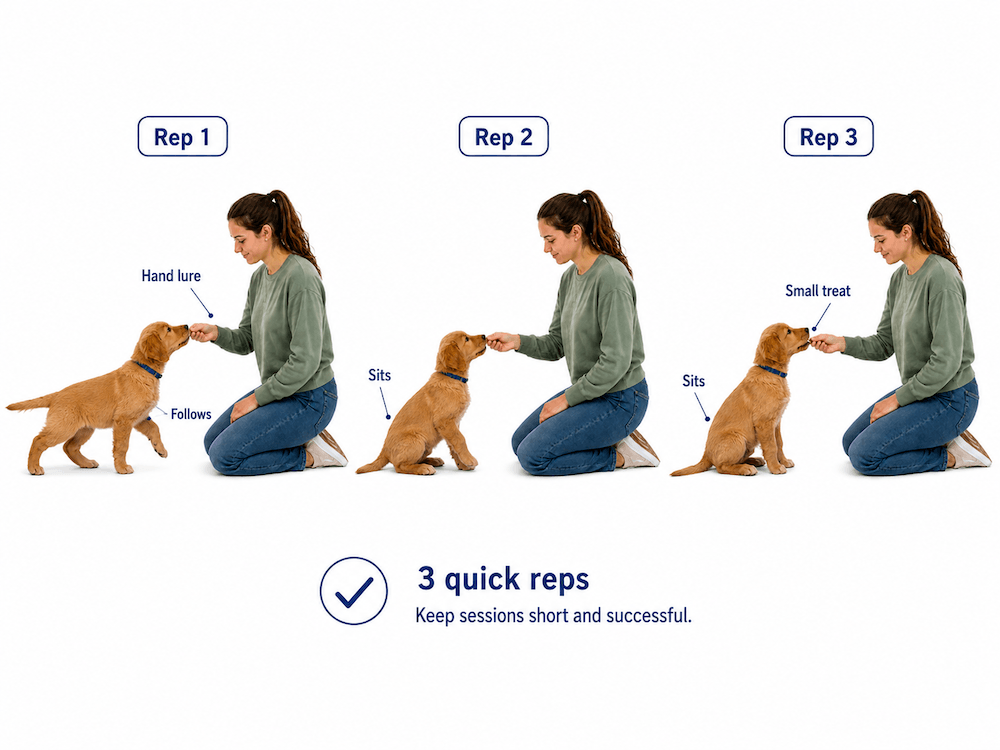 3-step dog training sequence