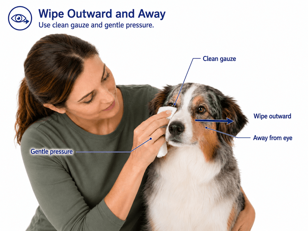 Eye cleaning instructions for your dog