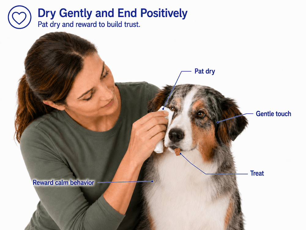 Caring for your pet gently and calmly