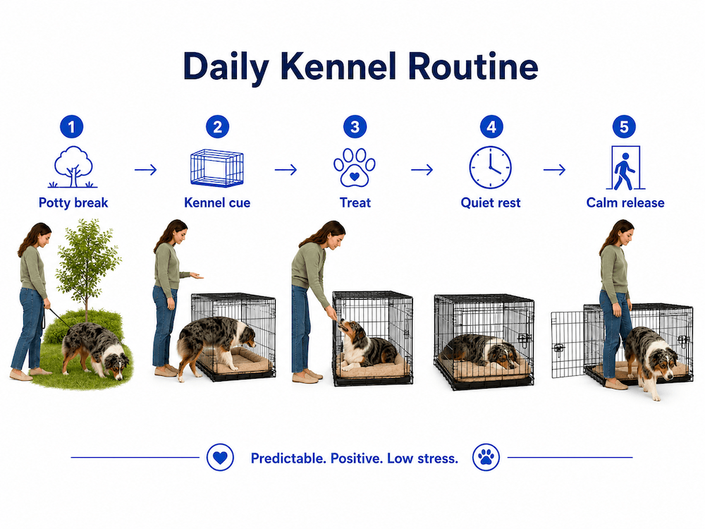 Daily kennel routine guide