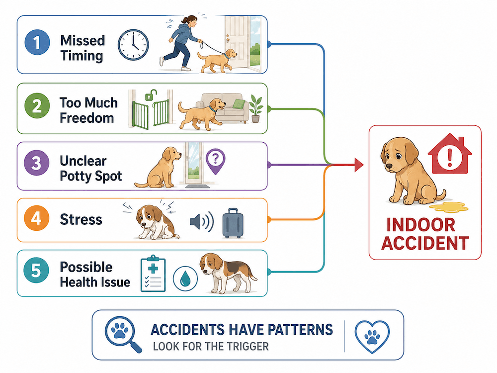 Causes of indoor accidents in dogs