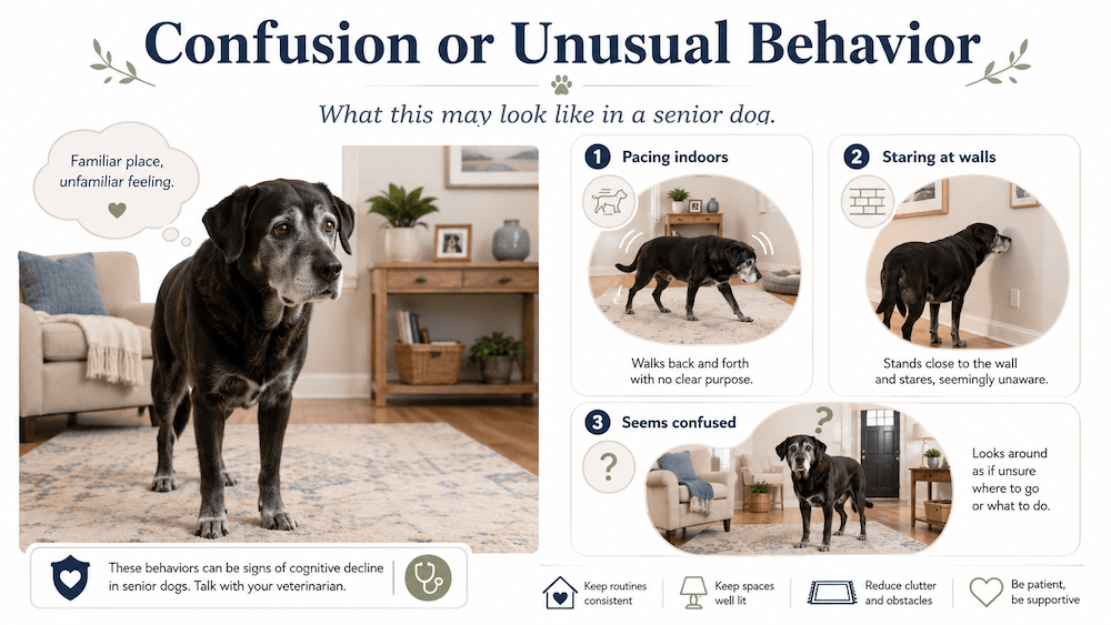 Confusion signs in senior dogs