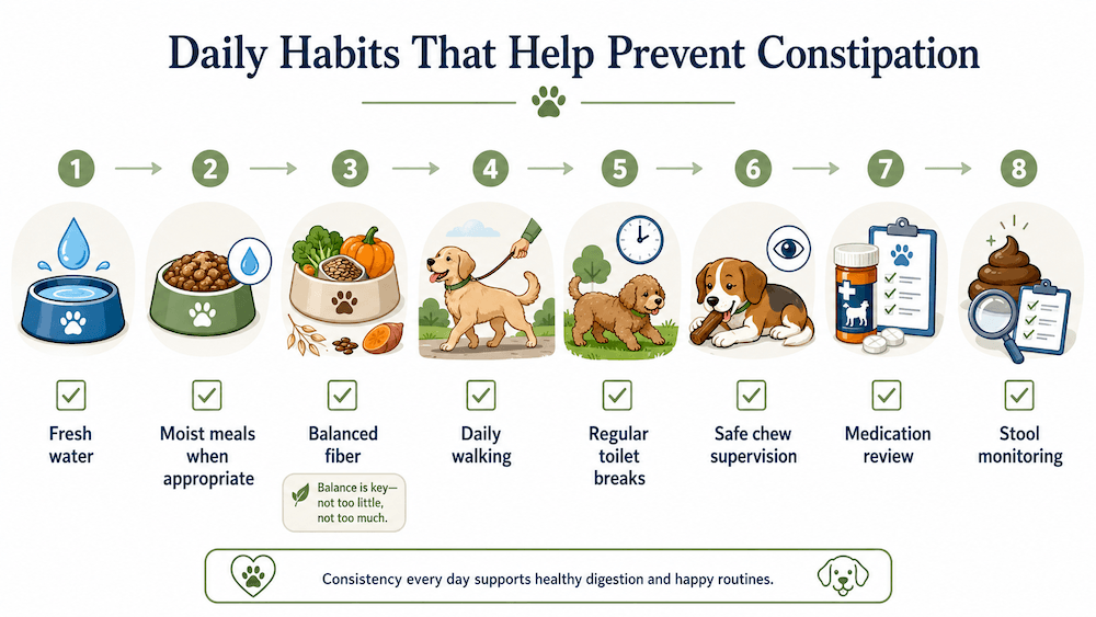 Daily habits for dog health
