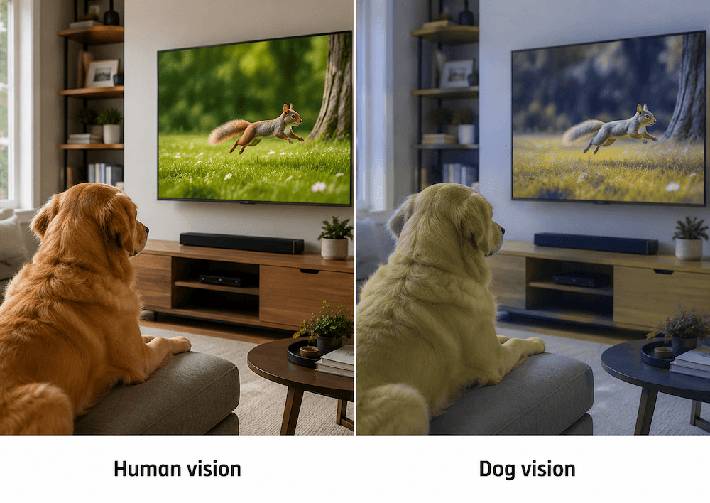 Dog Watching TV