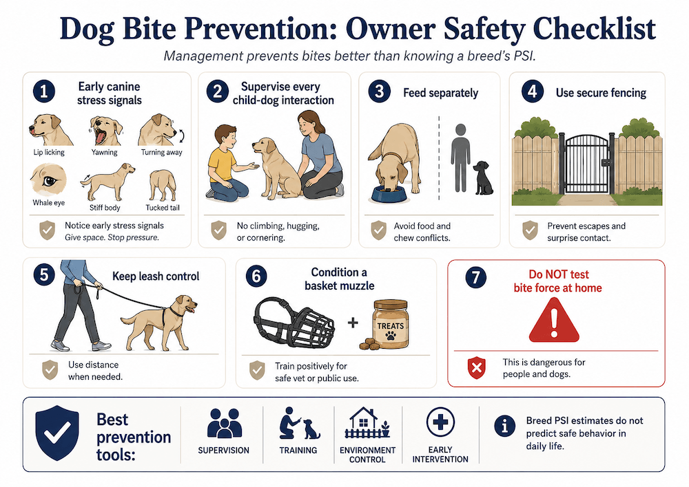 Dog bite prevention checklist