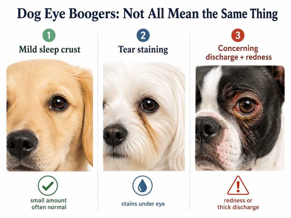 Dog eye discharge comparison guide