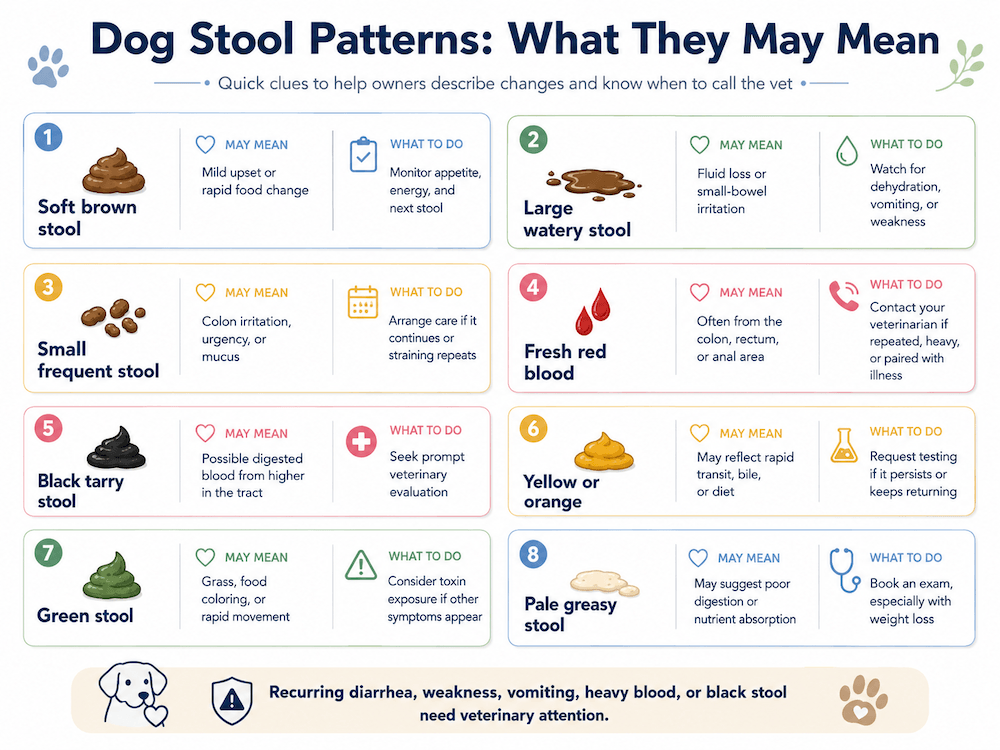 Dog stool patterns- quick guide