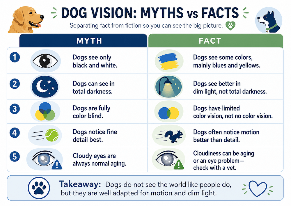 Dog vision myths and facts