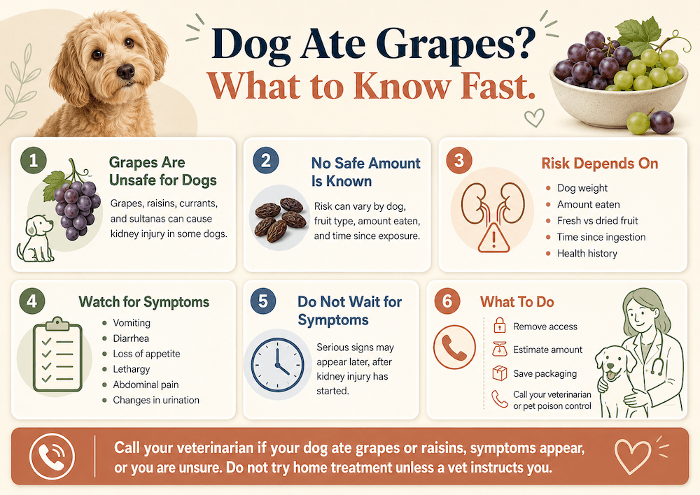 Dogs eating grapes guide