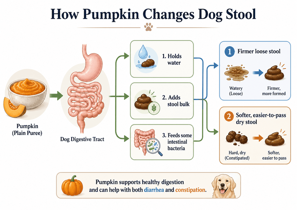 How pumpkin impacts dog stool health