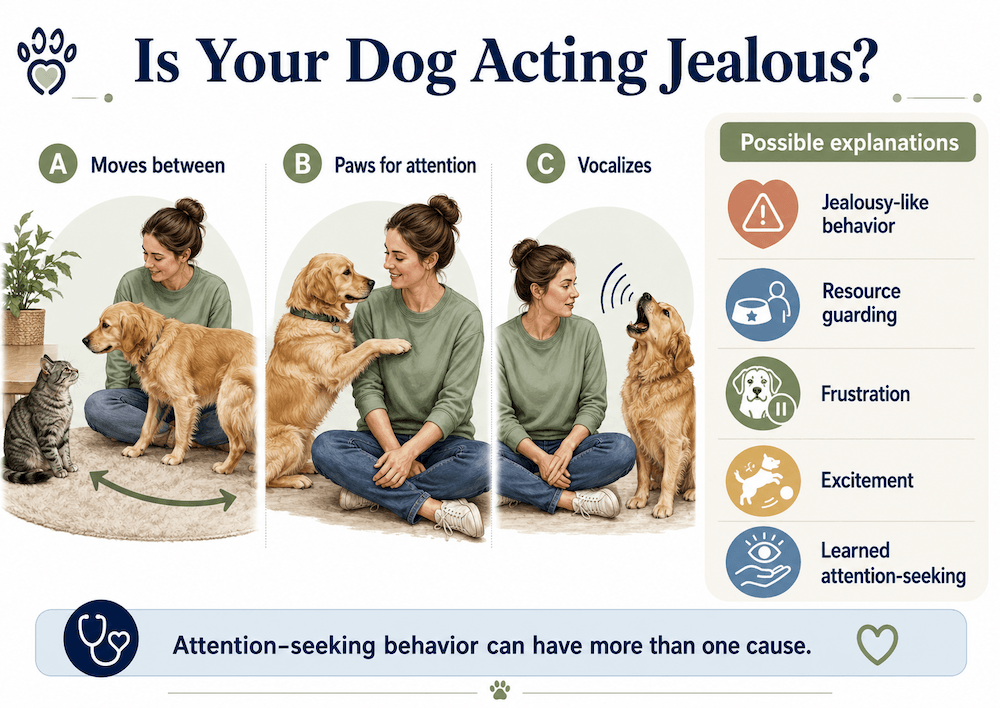 Is your dog acting jealous