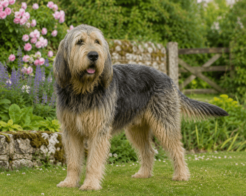 Otterhound in garden
