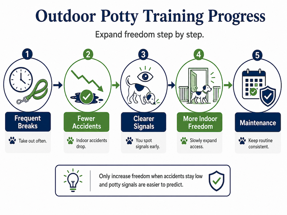 Outdoor potty training progress guide