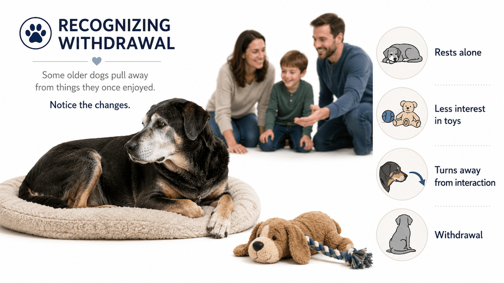Recognizing senior dog withdrawal signs