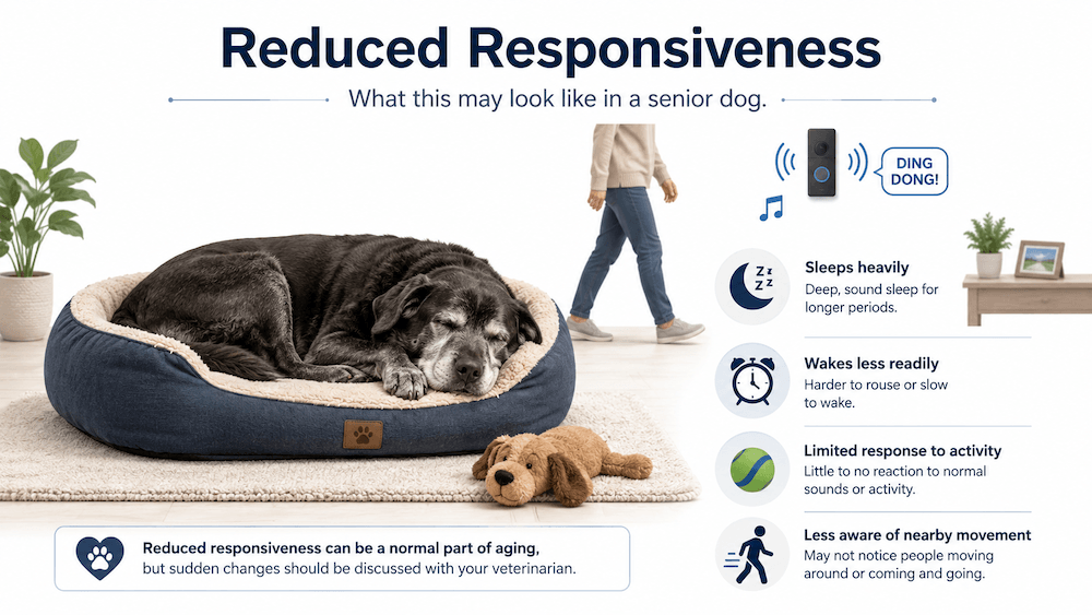 Reduced responsiveness in senior dogs