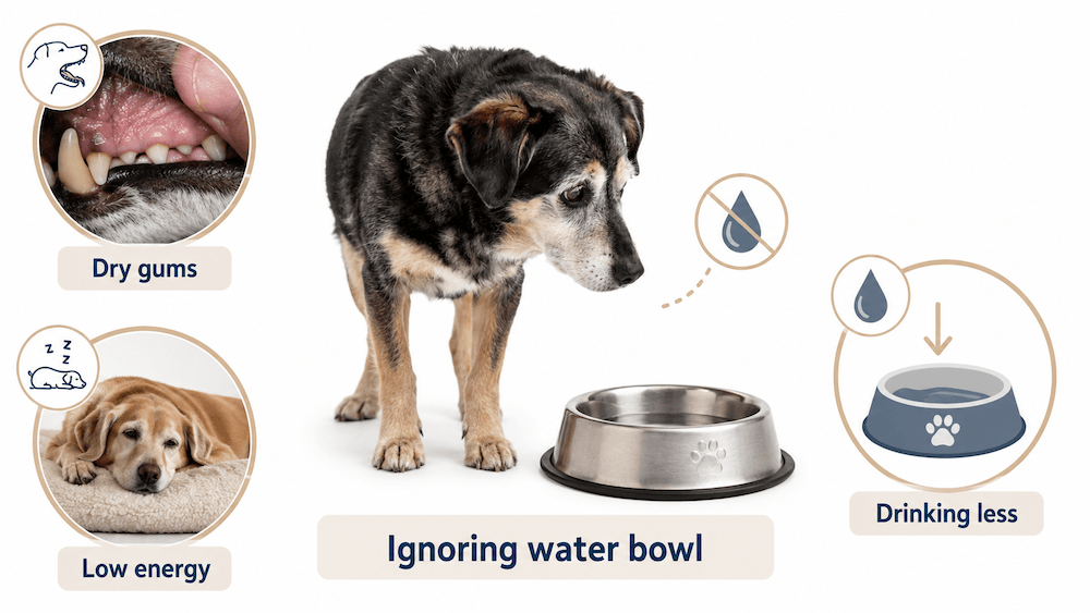 Signs of dehydration in senior dogs