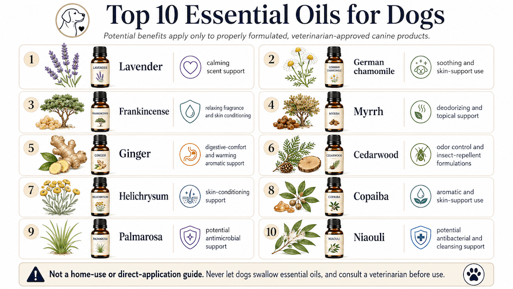 Top 10 essential oils for dogs