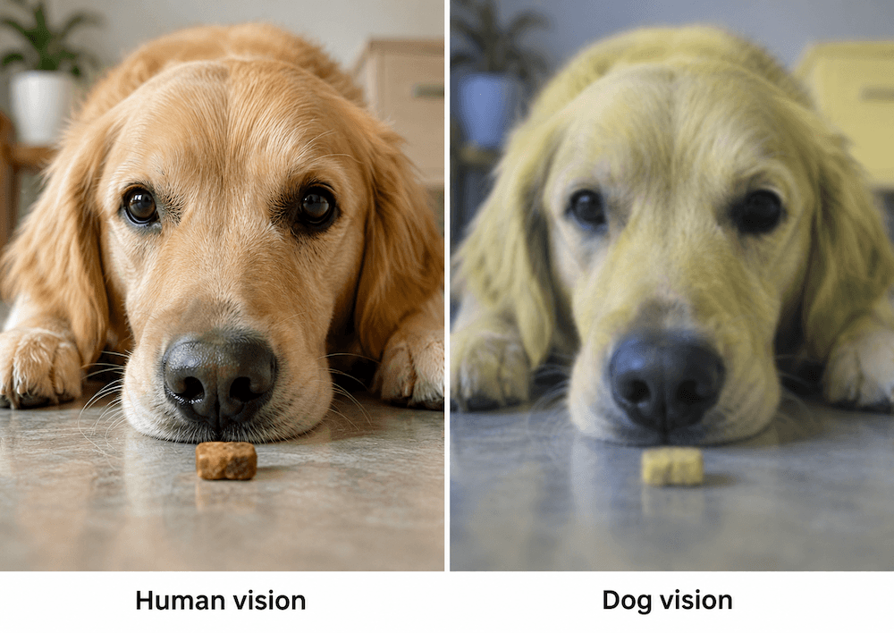 Treat Right in Front of the Dog