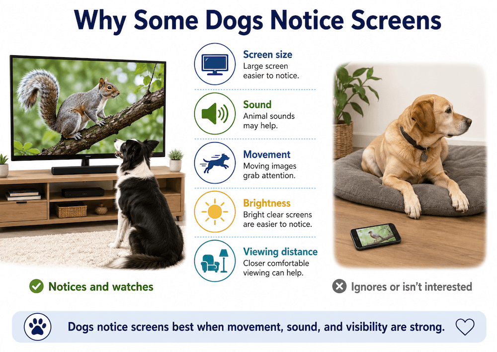 Why dogs react to screens