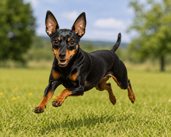 Toy Manchester Terrier in the Field