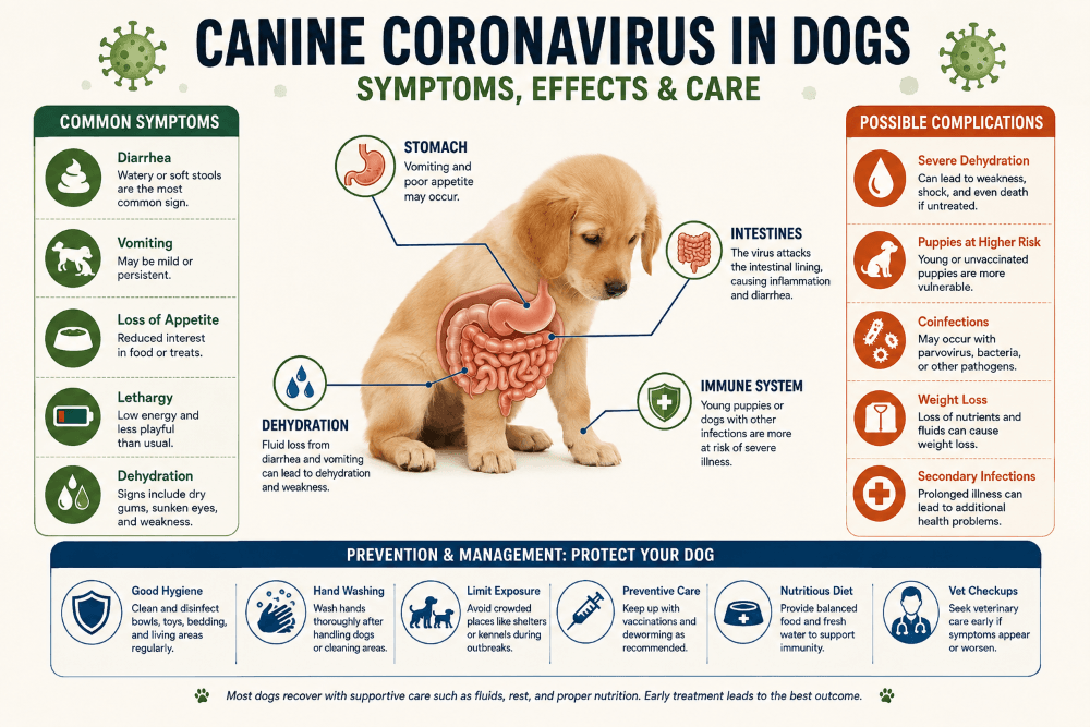 symptoms of canine coronavirus in dogs