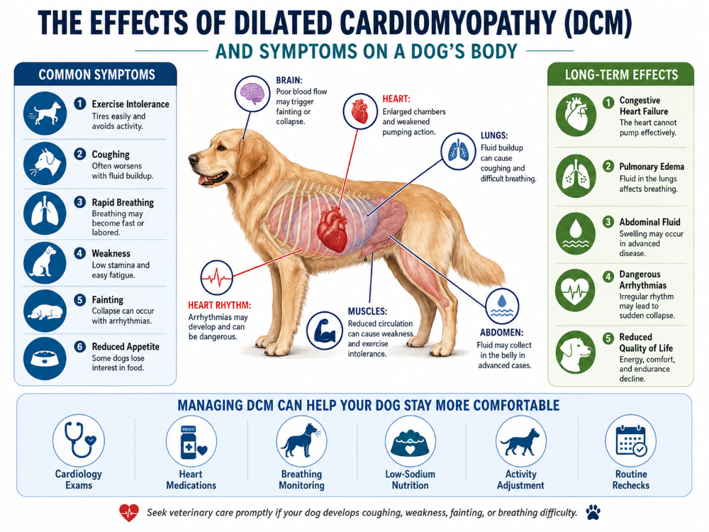 symptoms of dilated cardiomyopathy in dogs