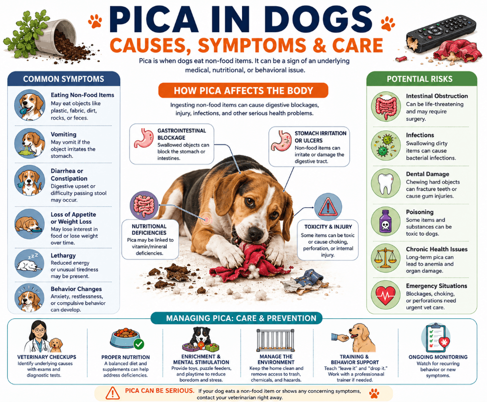symptoms of pica in dogs
