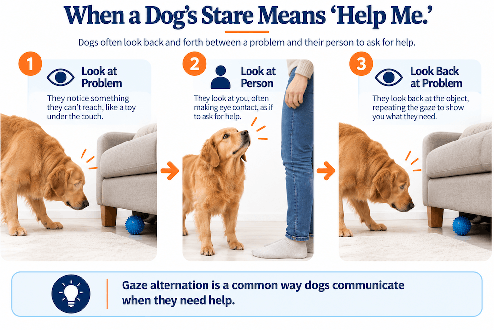 Dog Gaze- A Three-Step Help Signal