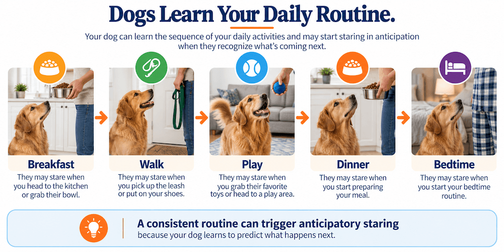 Dogs Learn Your Daily Routine