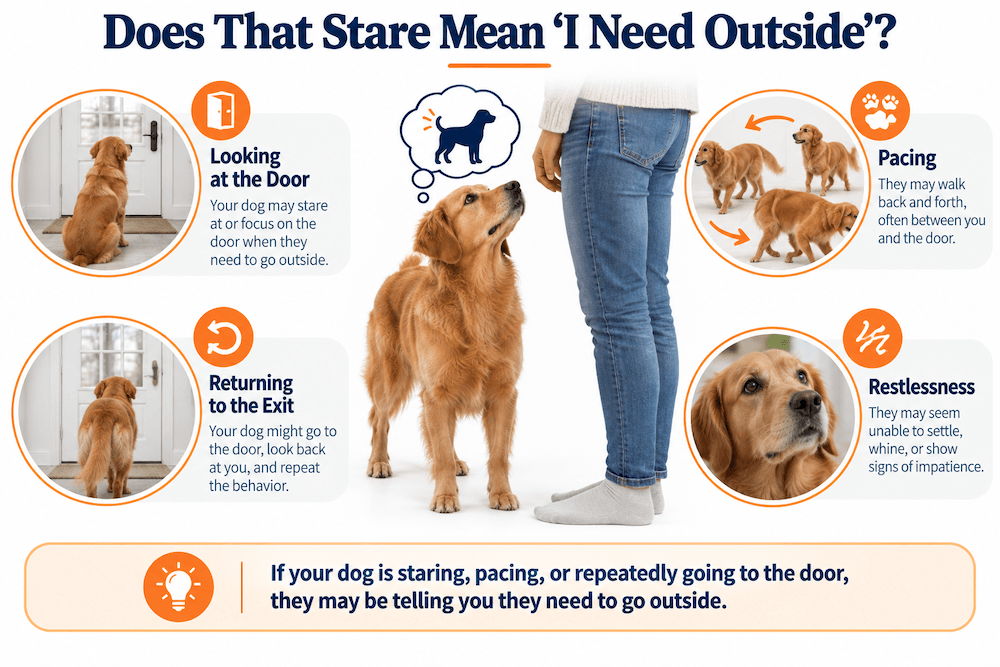 Dog’s Stare- Time to Go Outside