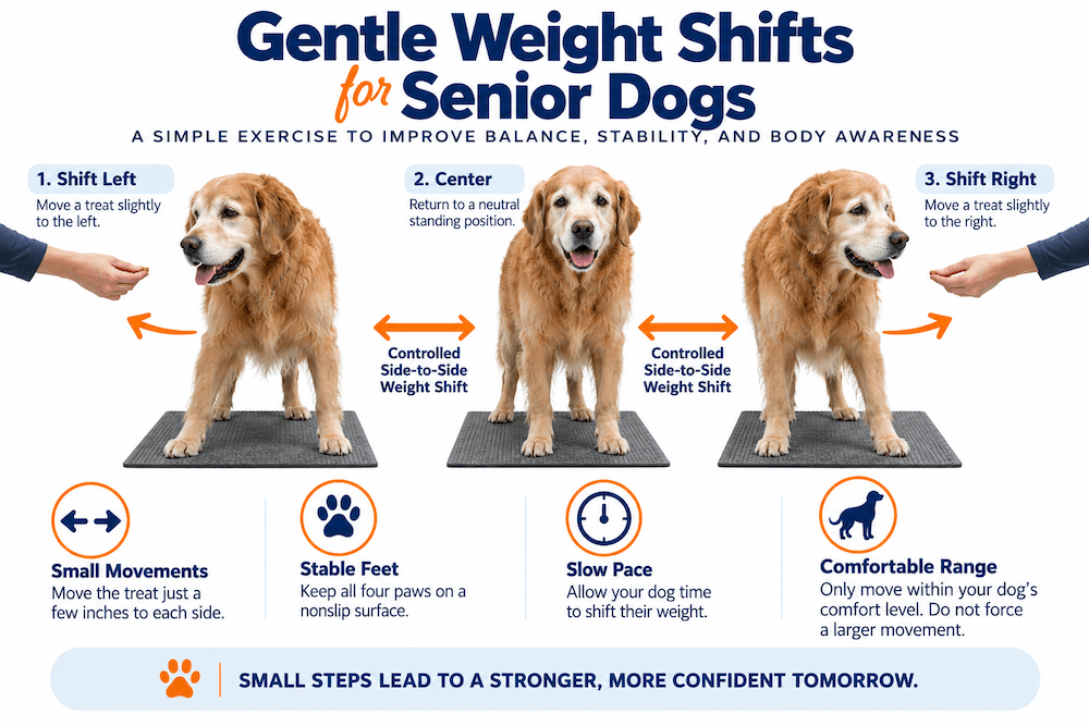 Gentle Weight Shifts for Senior Dogs