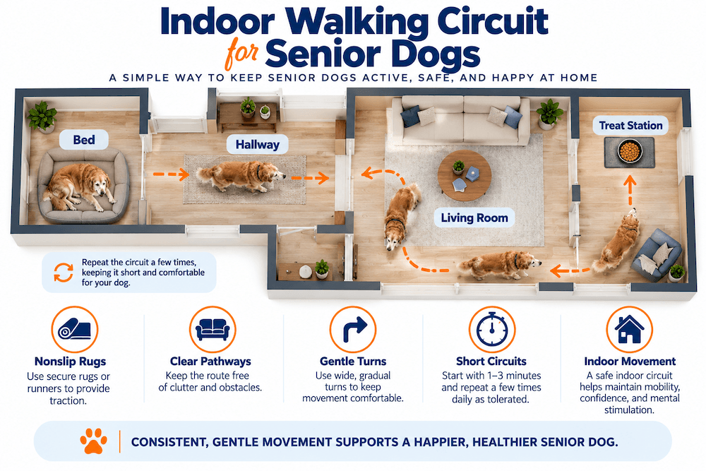 Indoor Walking Circuit for Senior Dogs