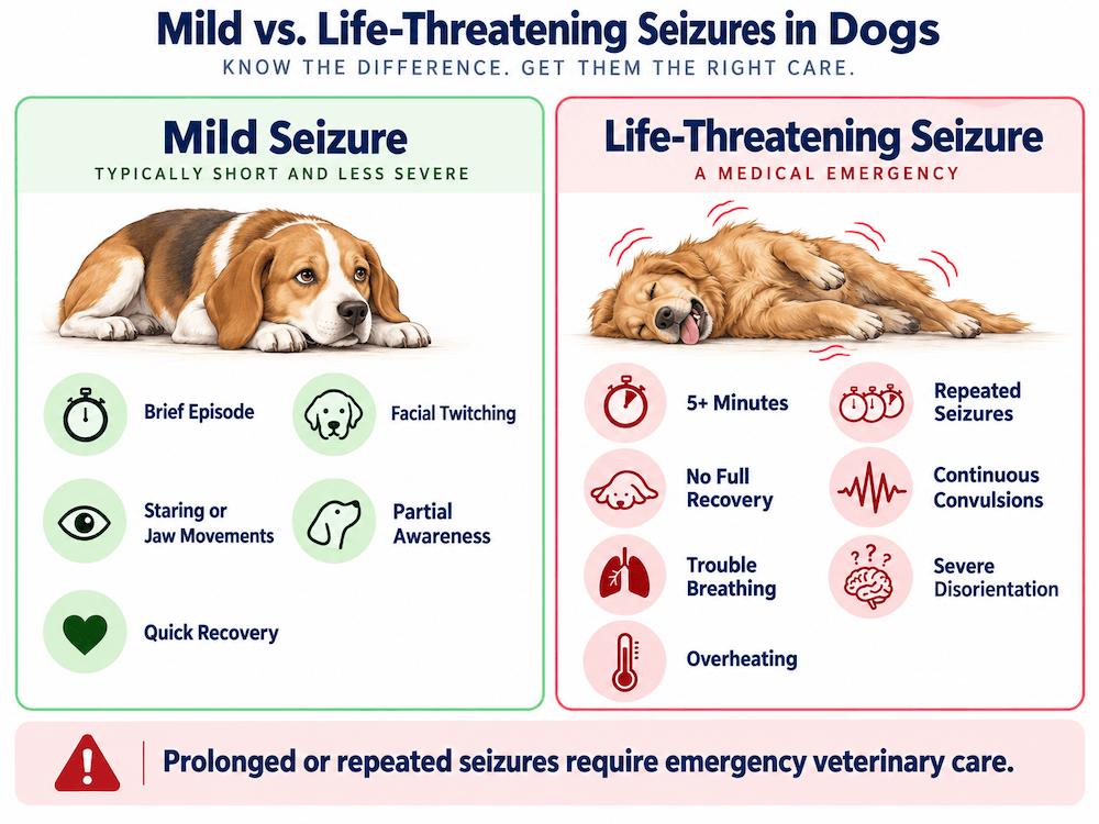 Mild vs. Life-Threatening Dog Seizures
