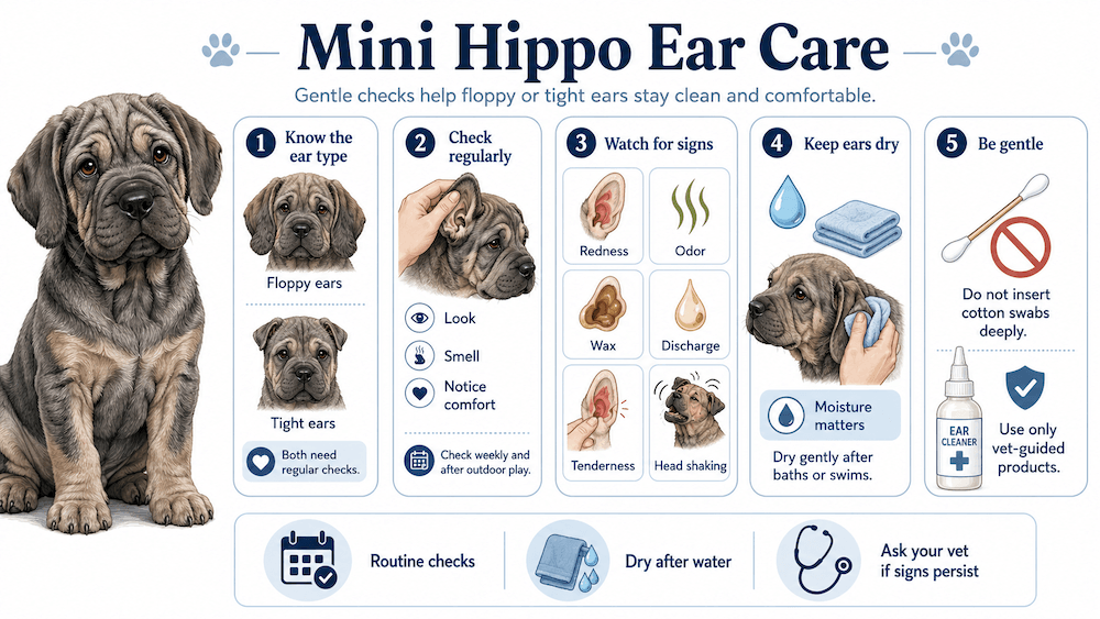 Mini Hippo Ear Care Guide