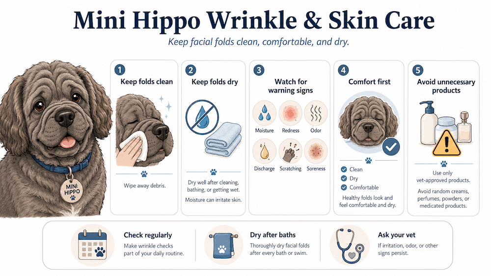 Mini Hippo Wrinkle Care Guide