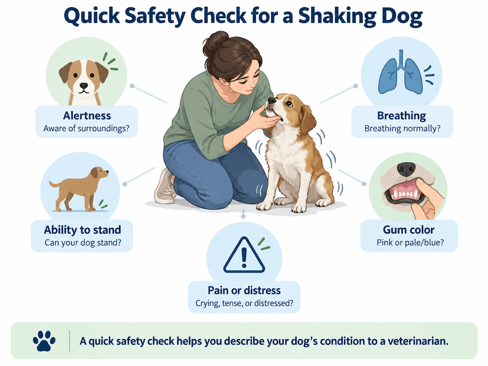 Quick Safety Check for a Shaking Dog