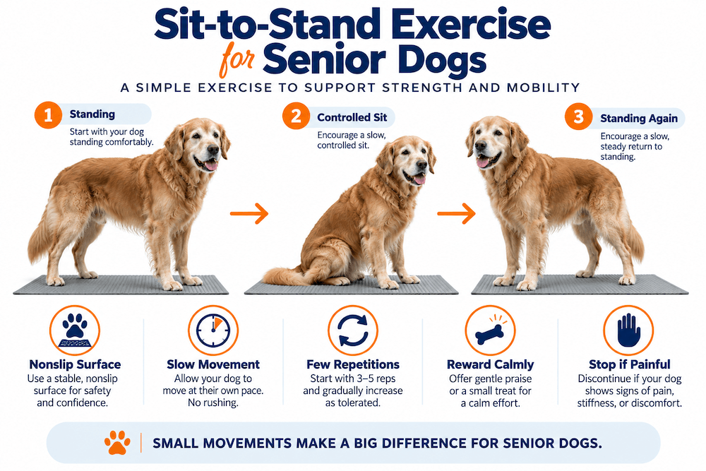 Sit-to-Stand Exercise for Senior Dogs